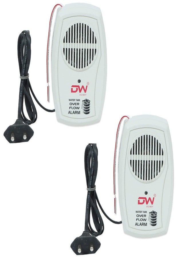 Digiway جهاز إنذار فيضان خزان المياه من ديجي واي مع صوت تنبيه (صغير؛ أبيض) - عبوة من قطعتين - Image 1